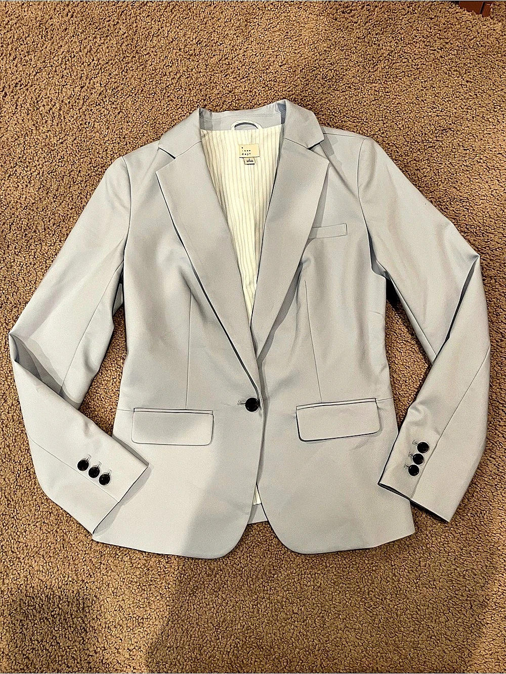 A New Day Trendy Classic Single Button Fitted Blazer Size 4